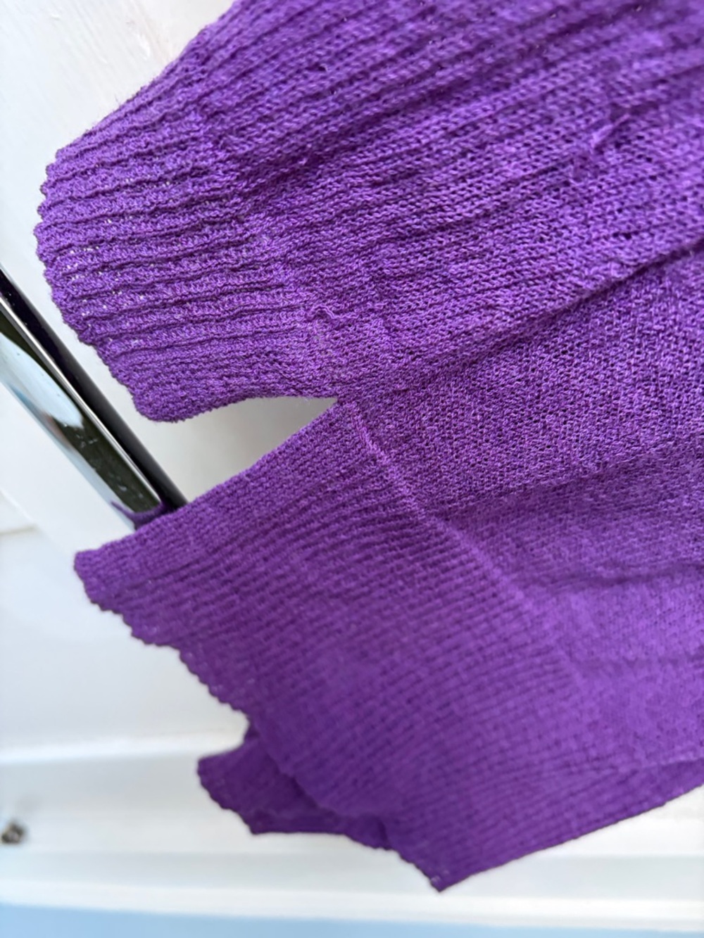 Eileen Fisher XL Magenta V-Neck Lightweight Knit Sweater - Picture 6 of 6